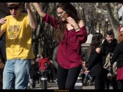 21/02/16 - Ball i classe oberta de Swing a la Rambla del Poblenou